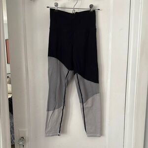 Aerie Color-Block Leggings Black and Gray High Waist